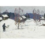 ULJANOV, Nikolai (1922 Poluchkino/Kalinin - 1990). Winterlandschaft.