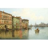 Undeutlich signiert: Venedig mit Canale Grande.