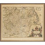 BLAEU, Willem Janszoon (1571 Alkmaar - 1638 Amsterdam). Landkarte von Niedersachsen und Nordrhein-We