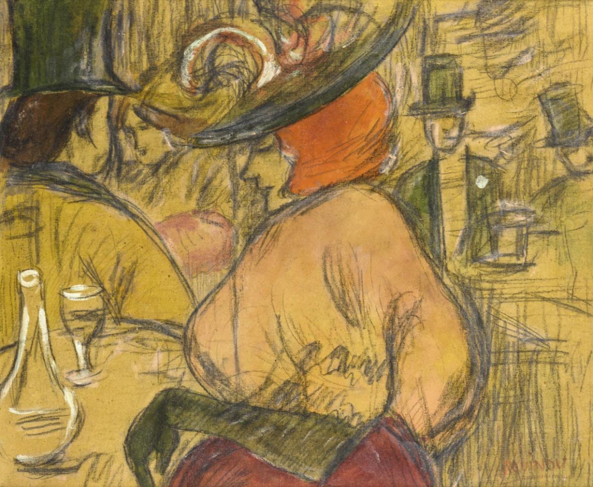 ROVINOV, Piotr (* 1920). Caféhausszene.