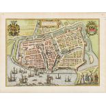 BRAUN, GEORG / HOGENBERG, FRANS. Stadtplan von Emden.