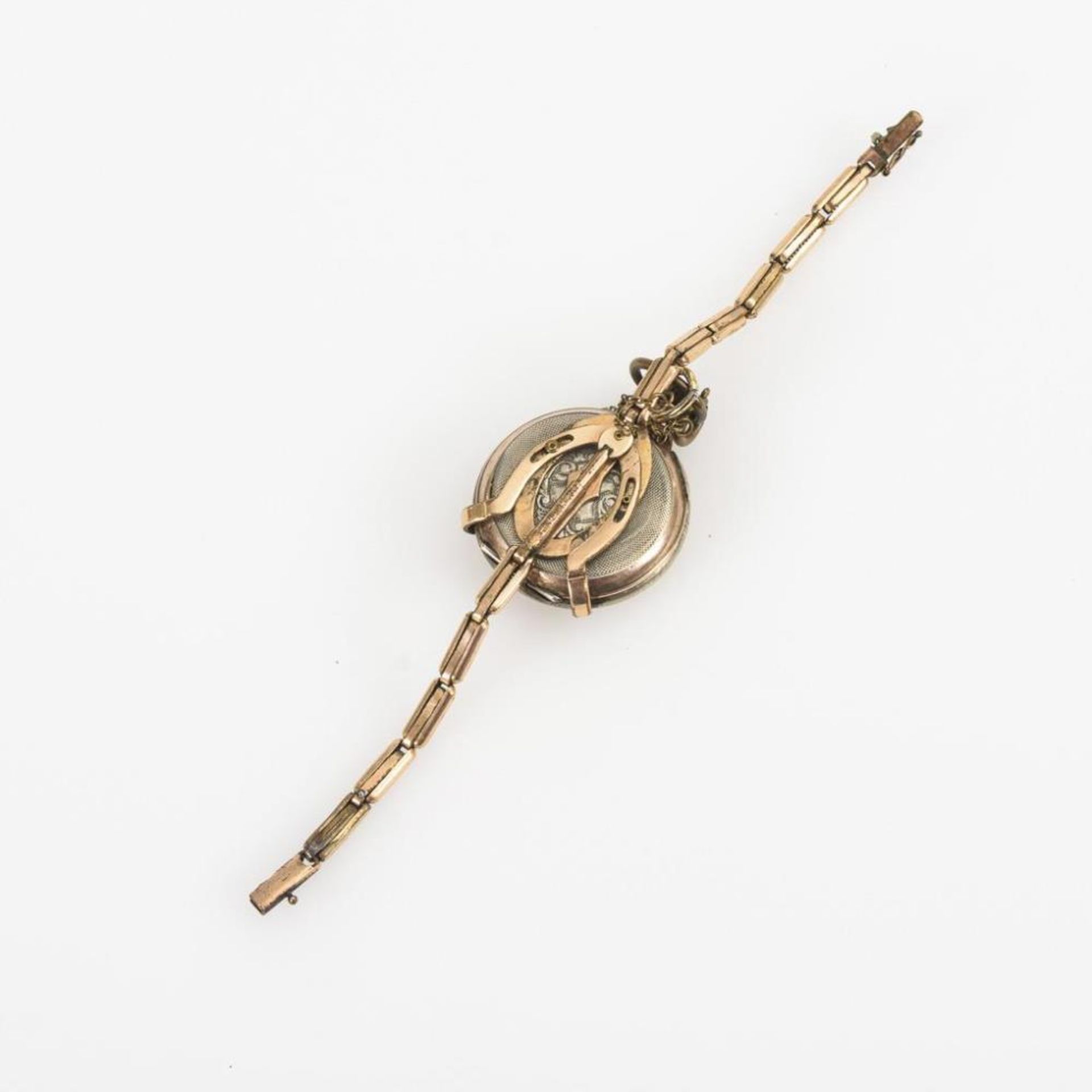 Silberne Damentaschenuhr an Doublé-Armband. - Bild 5 aus 5