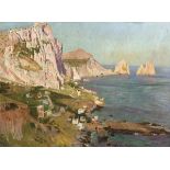 SINDING, Knud (1875 Århus - 1946 Kopenhagen). Sonnige Küste Capri.