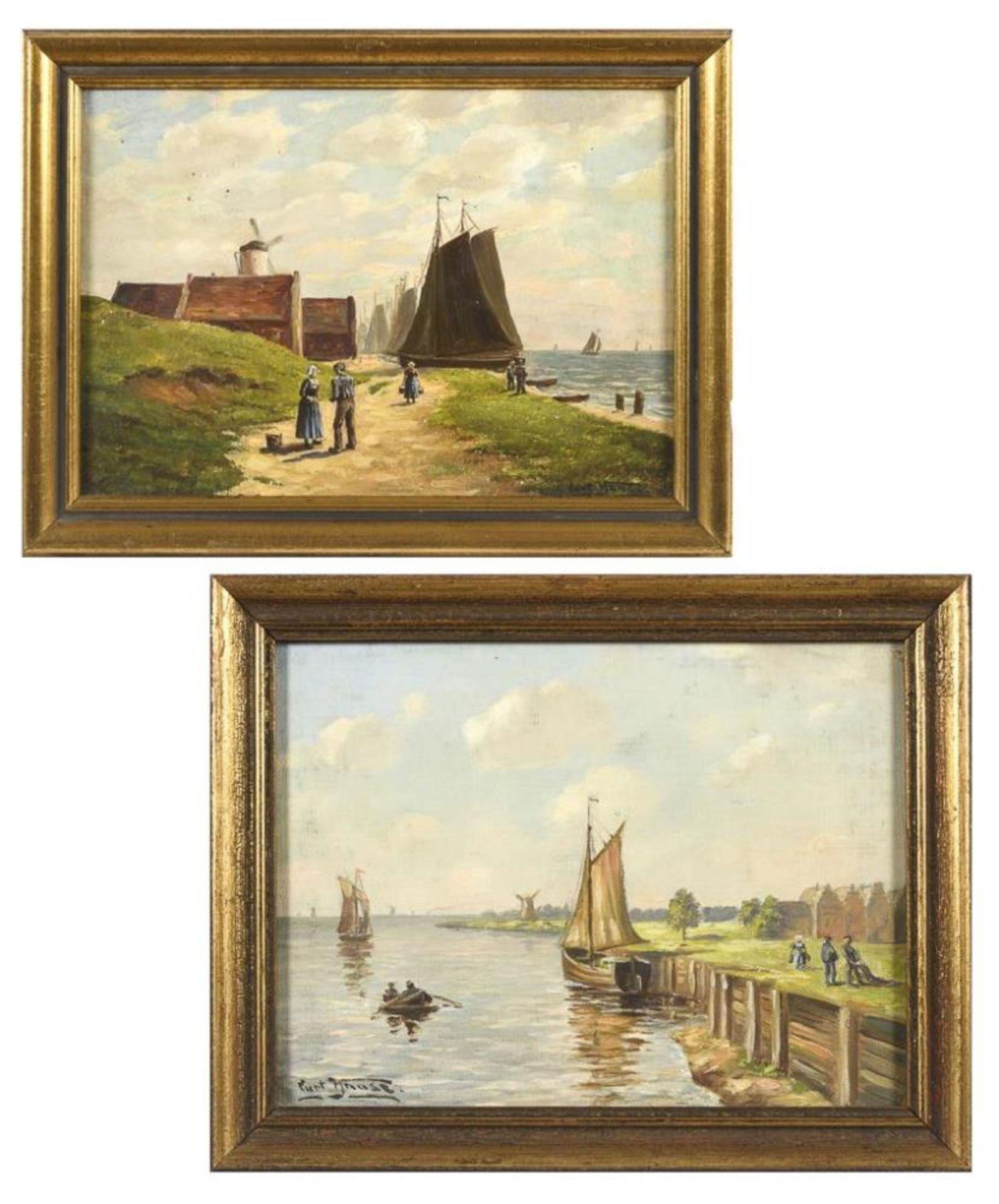 HAASE, Curt (* 1845 Berlin). Zwei Küstenbilder.