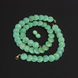 3-teiliges Schmuckset mit Chrysoprasen.