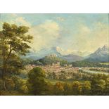 GUMBERGER, Nikolaus (1822 Weixerau - 1898 Rosenheim). Ansicht Salzburg.
