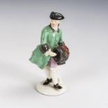 Miniatur: Kavalier mit Muff. Meissen.