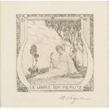 VOGELER, Heinrich (1872 Bremen - 1942 Kolchos). "Exlibris Ida Perütz" .