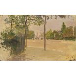 DE NITTIS, Giuseppe zugeschrieben (1846 Barletta - 1884 St.-Germain-en-Laye/Paris). Ölstudie mit Str