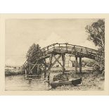 VOGELER, Heinrich (1872 Bremen - 1942 Kolchos). Alte Holzbrücke.