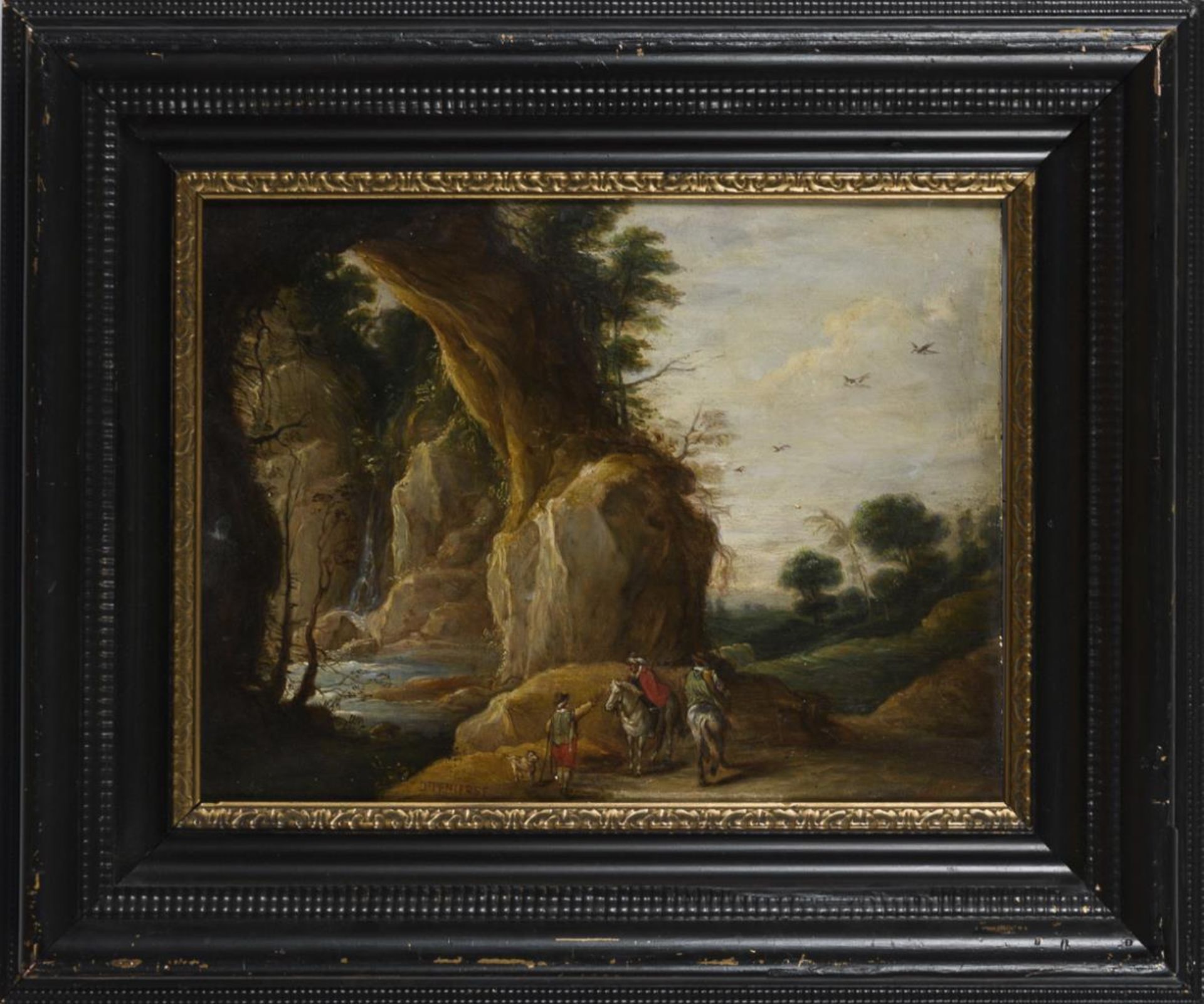 TENIERS, David - Nachfolge. Felsige Landschaft mit Reitern. - Image 3 of 5