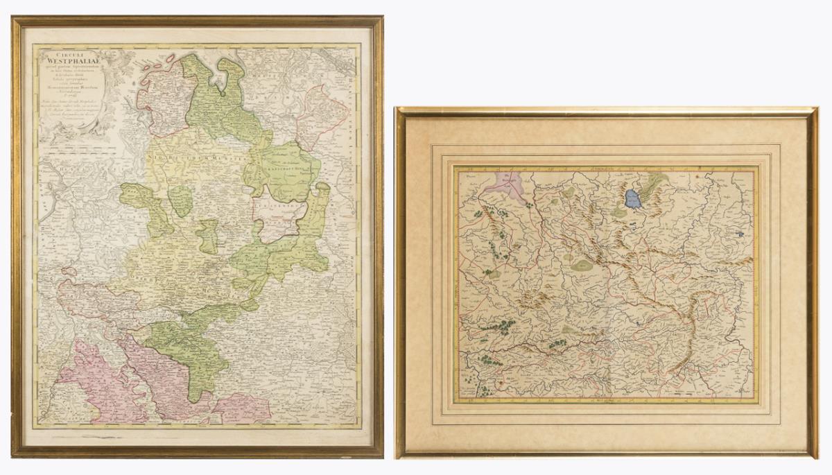 2 Landkarten von Westfalen.