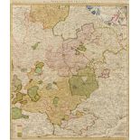 HOMANN, Johann Baptist (1664 Oberkammlach - 1724 Nürnberg). Landkarte des Fränkischen Kreises.