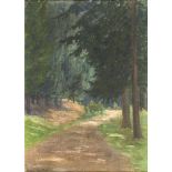 FÖRSTER, Berthold Paul (1851 Westerau/Holstein - 1923 Weimar). Sonniger Waldweg.