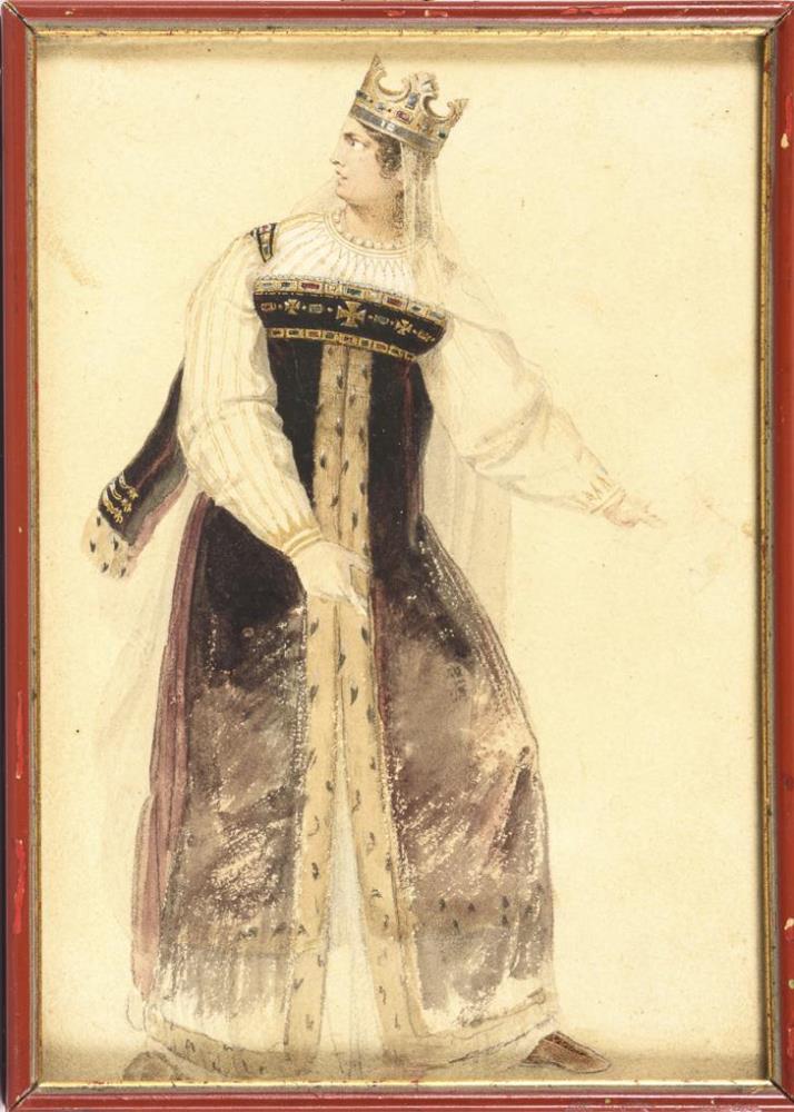 DAFFINGER, Moritz Michael (1790 Lichtental - 1849 Wien). Die Schauspielerin Sophie Schröder.