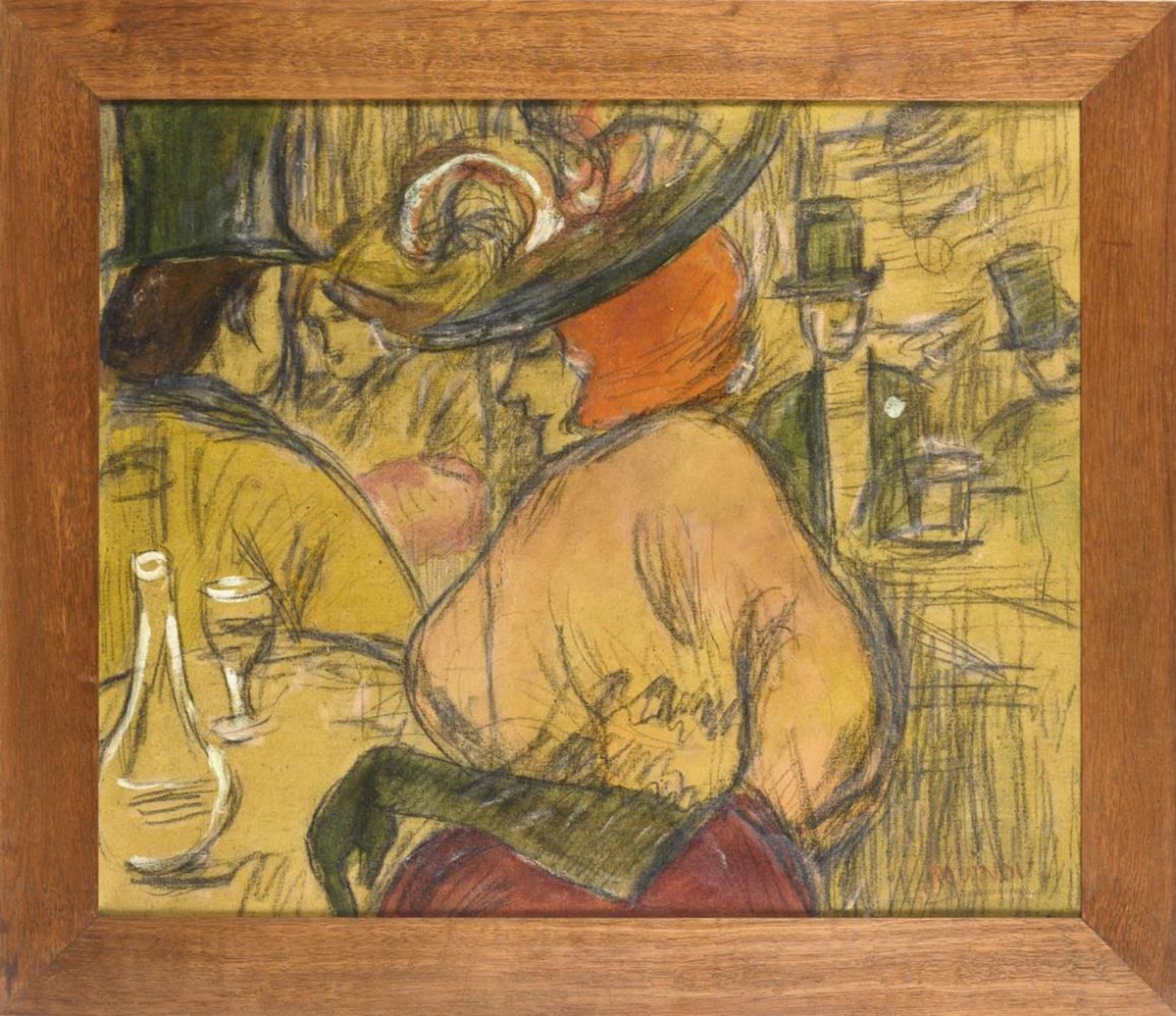 ROVINOV, Piotr (* 1920). Caféhausszene. - Image 2 of 3