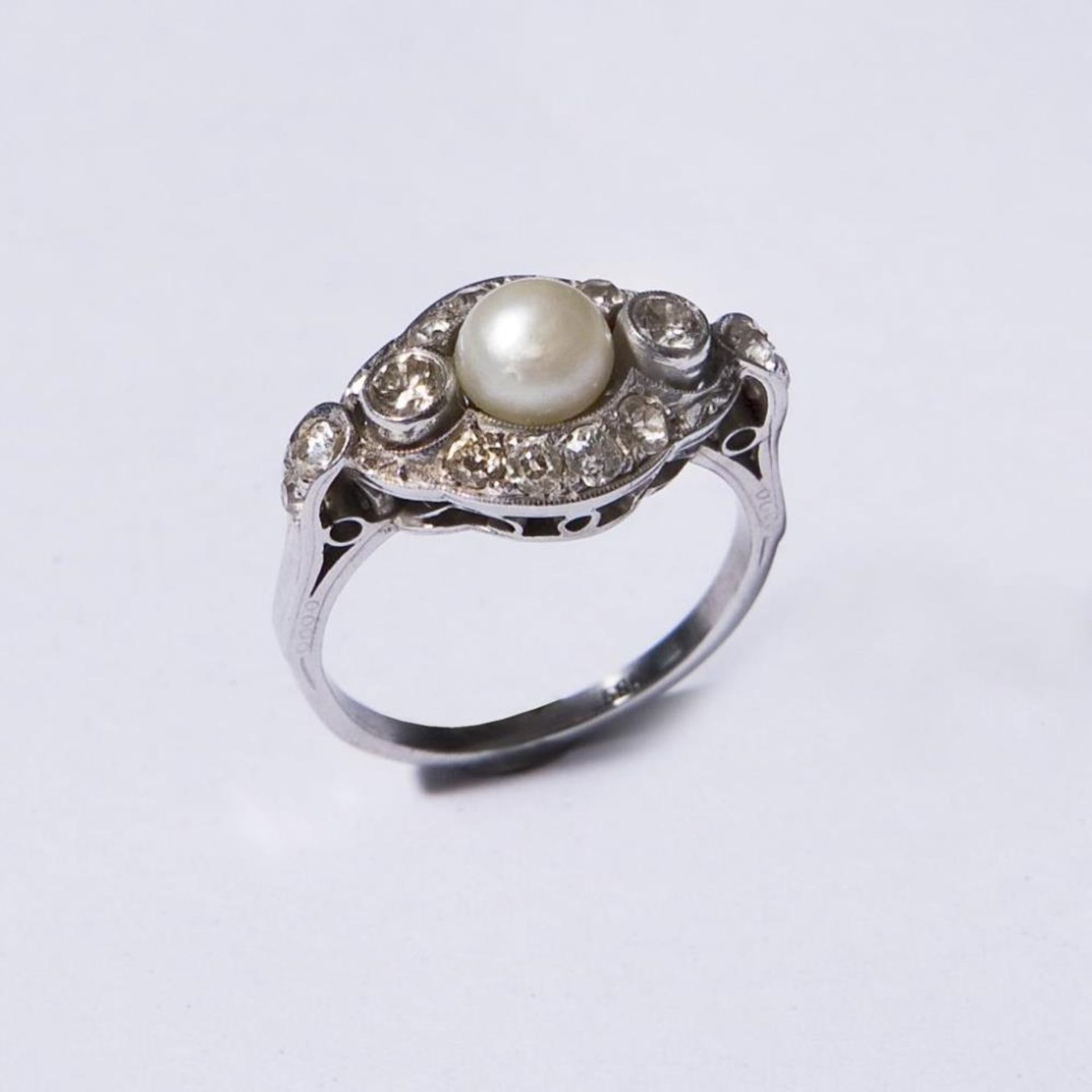 Perlen-Diamant-Ring. - Bild 3 aus 3