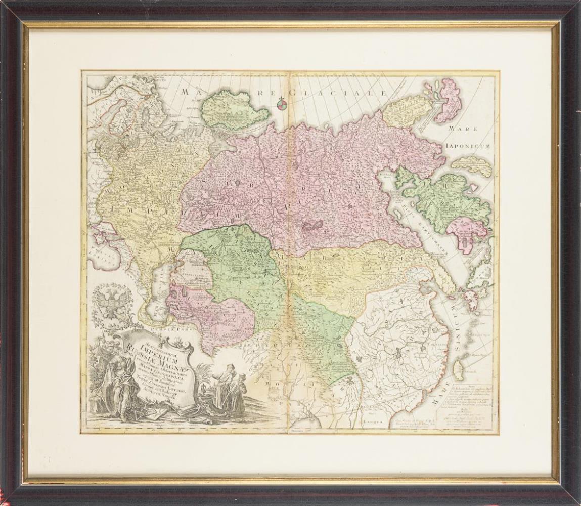 LOTTER, Tobias Conrad (1717 - 1777 Augsburg). Landkarte des russischen Kaiserreiches.