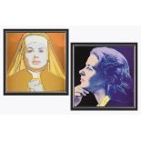 WARHOL, Andy (1928 Pittsburgh - 1987 New York City). 2 Werke: "Portraits of Ingrid Bergman".