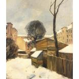 MEYER, Jacob (1895 - 1971). Winterliche Stadtansicht.