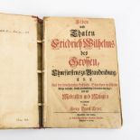 SEYLER, Georg Daniel. "Leben und Thaten Friedrich Wilhelms des Grossen, Churfürstens zu Brandenburg"