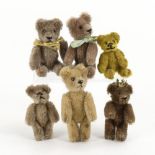 6 Miniatur-Teddys. Schuco.