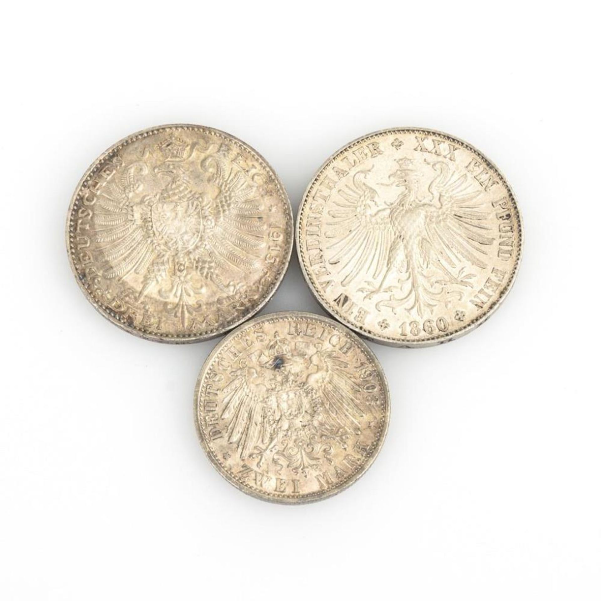 3 Münzen Frankfurt und Sachsen-Weimar. - Bild 2 aus 2