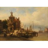 BOMMEL, Elias Pieter van (1819 Amsterdam - 1890 Wien). Holländische Küstenstadt.