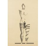 ROLDÁN, Modesto (1926 - 2014). Surrealistischer weiblicher Akt mit Schlange.