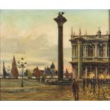 Undeutlich signiert: Ansicht Venedig mit Santa Maria della Salute.