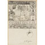 VOGELER, Heinrich (1872 Bremen - 1942 Kolchos). "Exlibris H. Vogeler".