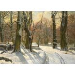 WENNERWALD, Emil (1859 Kopenhagen - 1934). Sonnige Winterlandschaft.