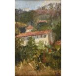 REIS, Carlos (1863 - 1940). Portugiesische Landschaft mit Finca.