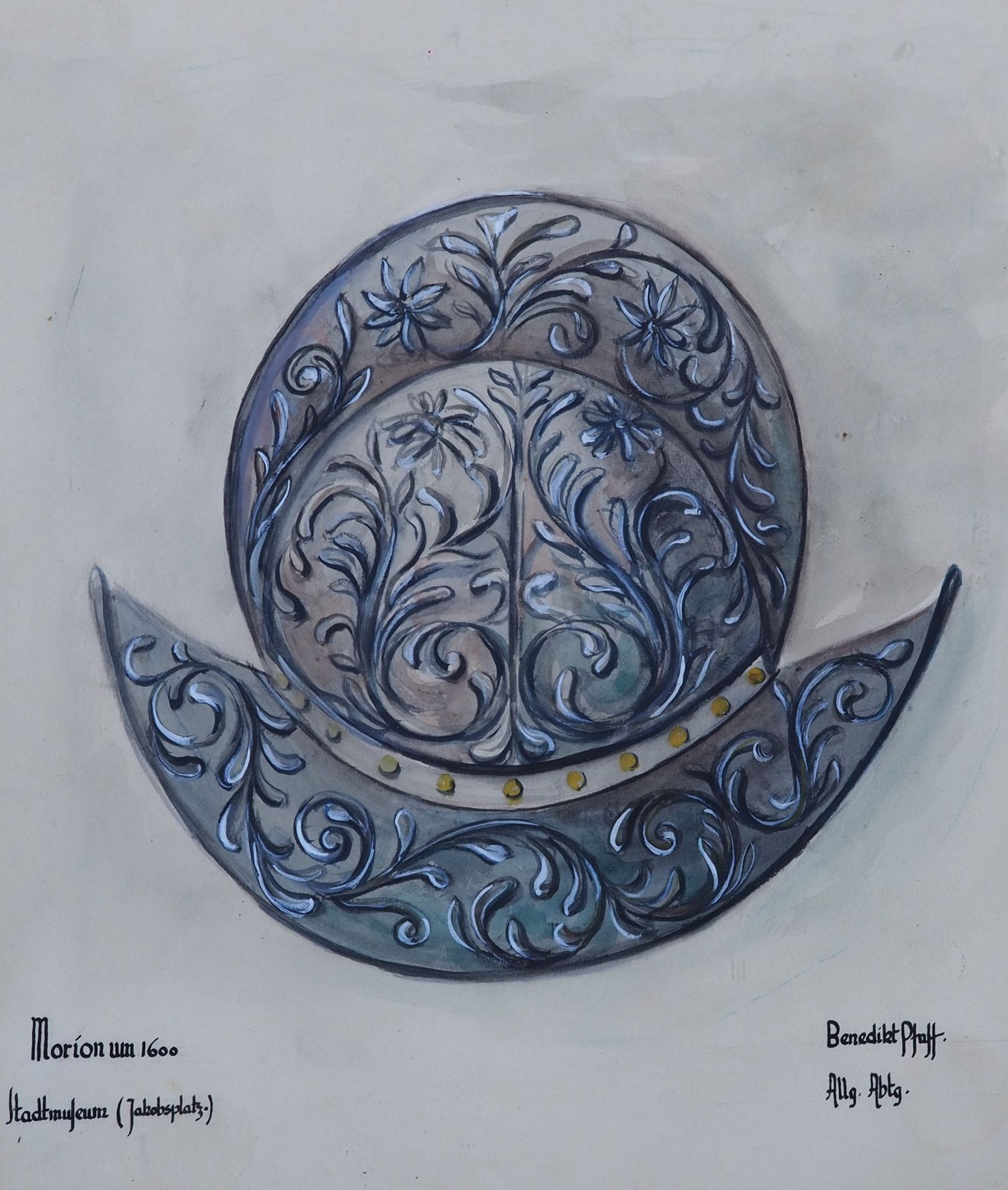 Watercolor, Renaissance helmet