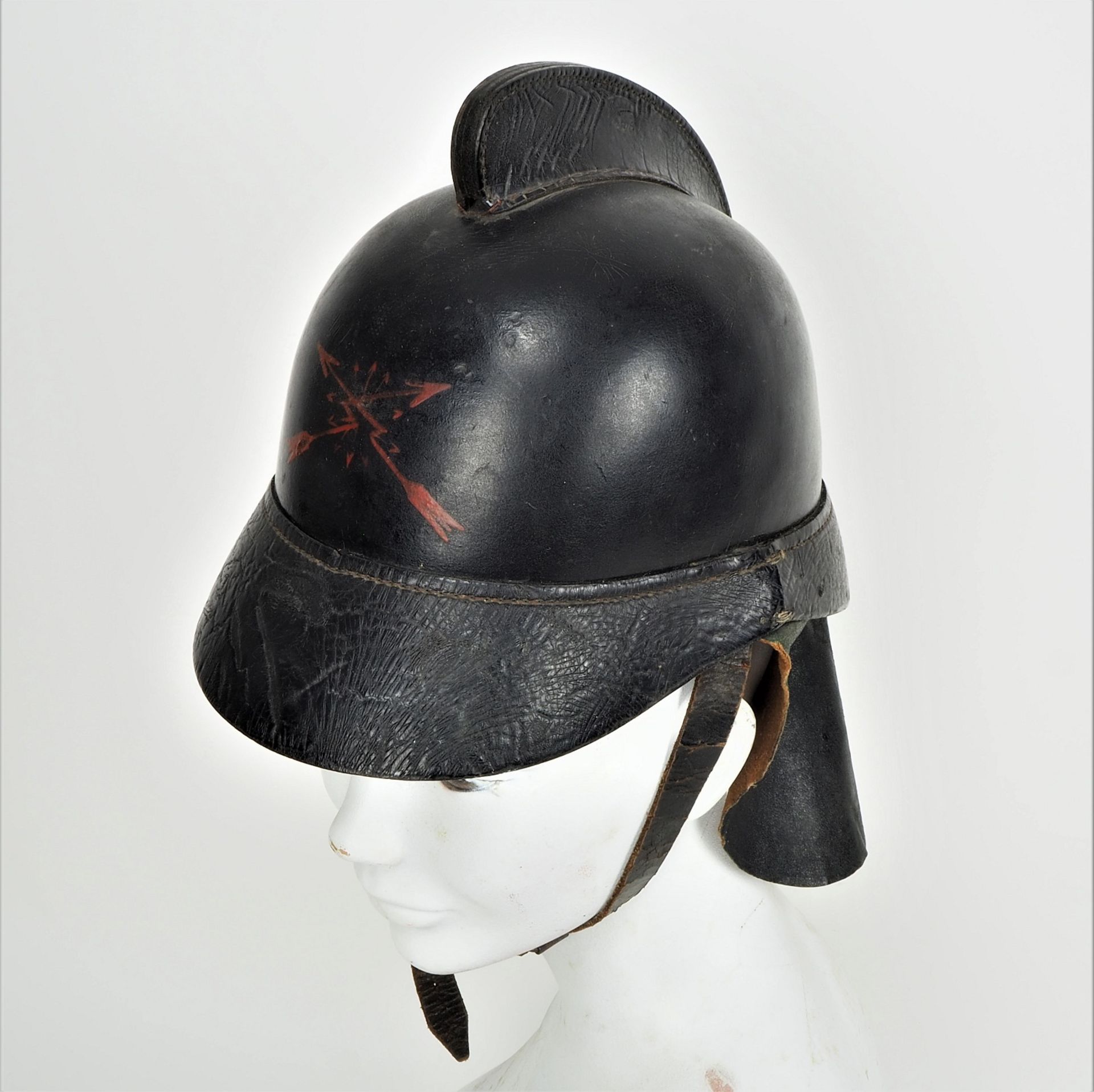 Leather fire helmet at 1900, probably South Germany (German Empire)