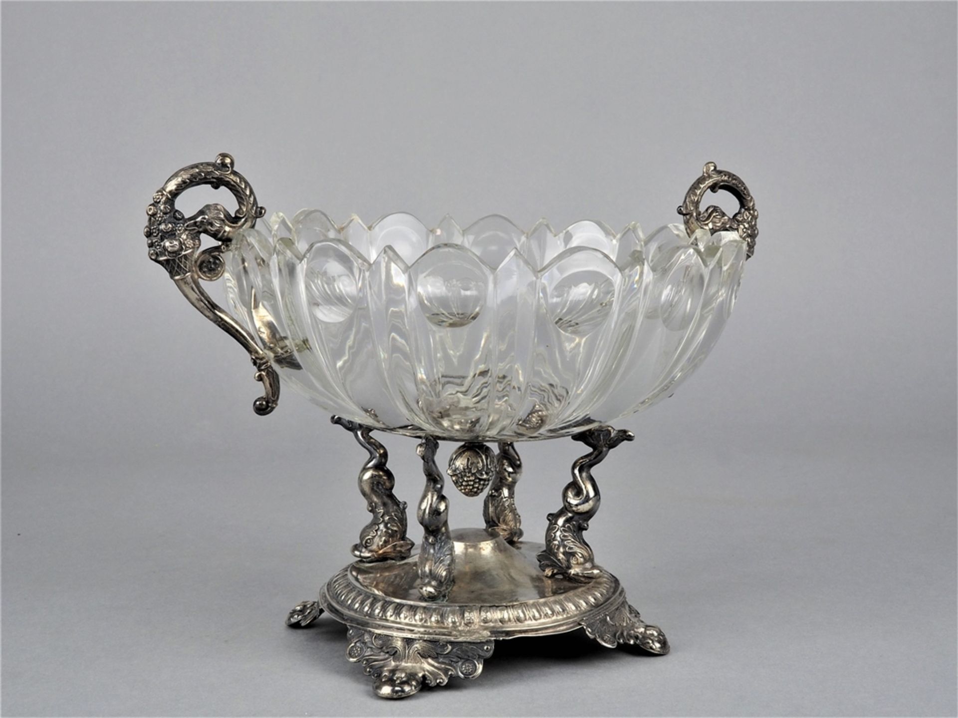 Biedermeier foot bowl, around 1830