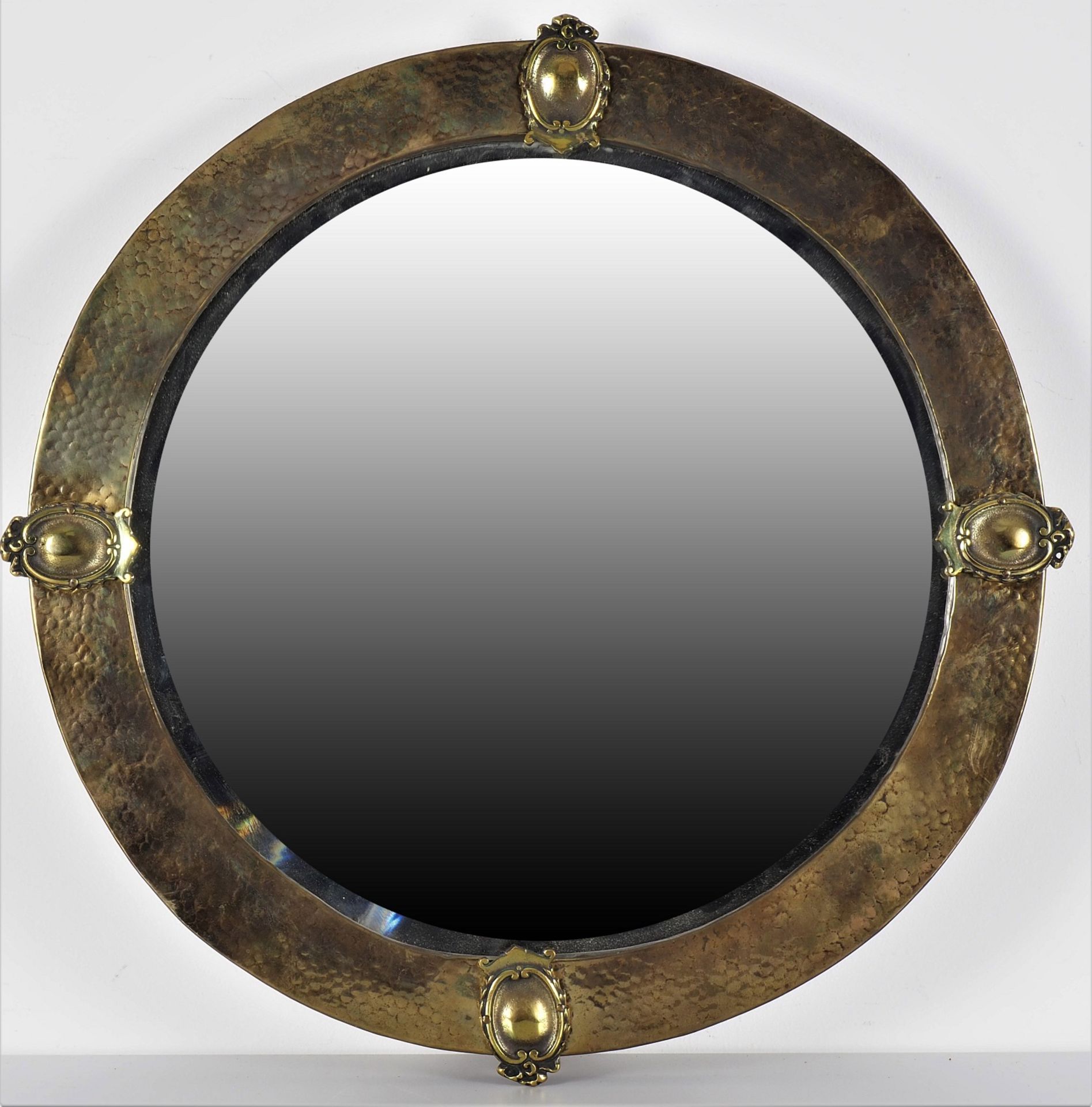 Art Deco mirror, round, around 1930