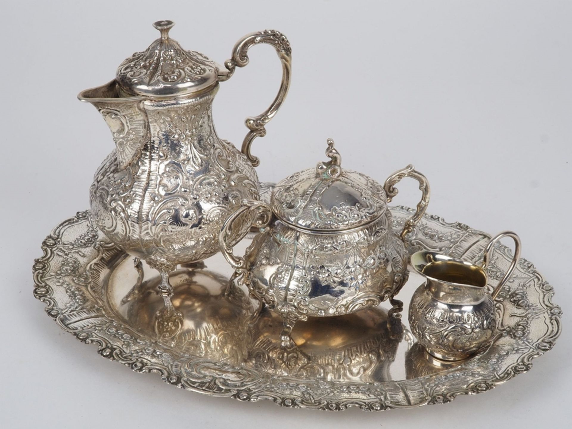 Miniature tea service, 800 silver