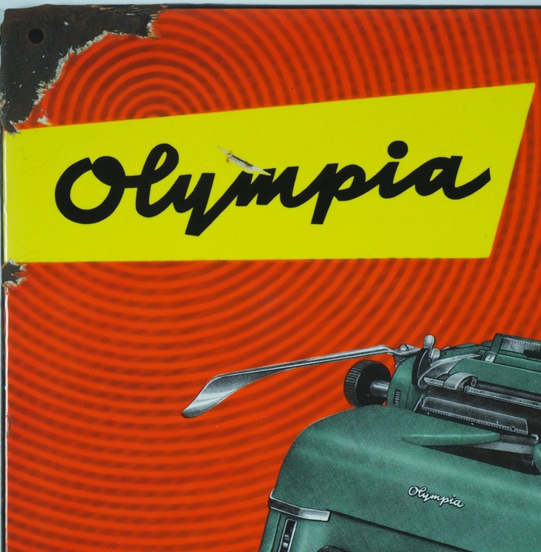 Enamel advertising sign, Olympia - Image 2 of 2