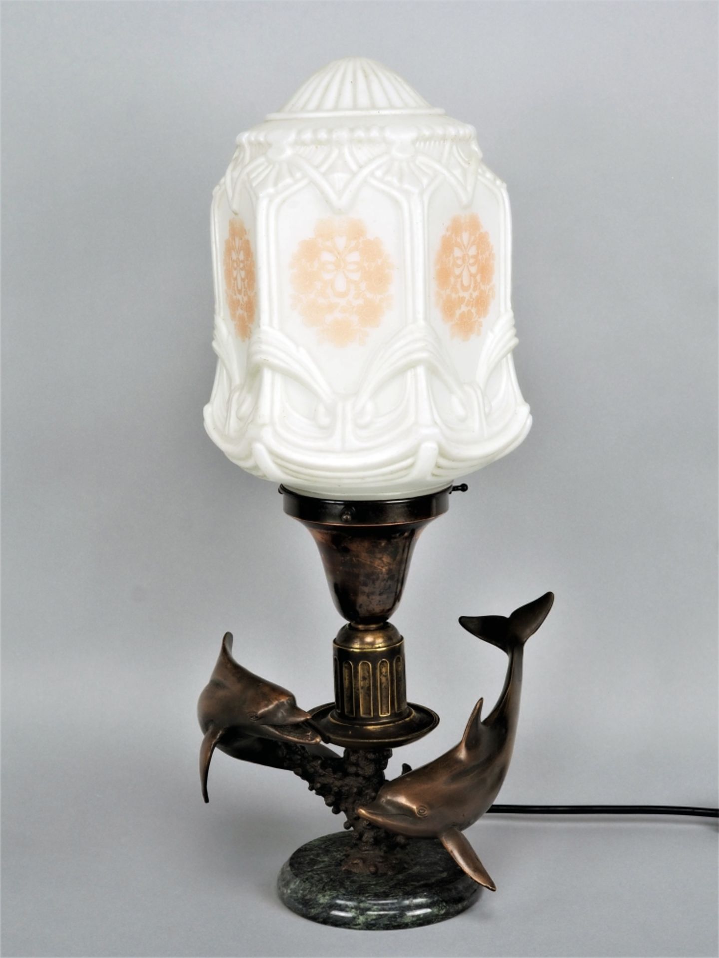 Large figure table lamp, early 20th century.