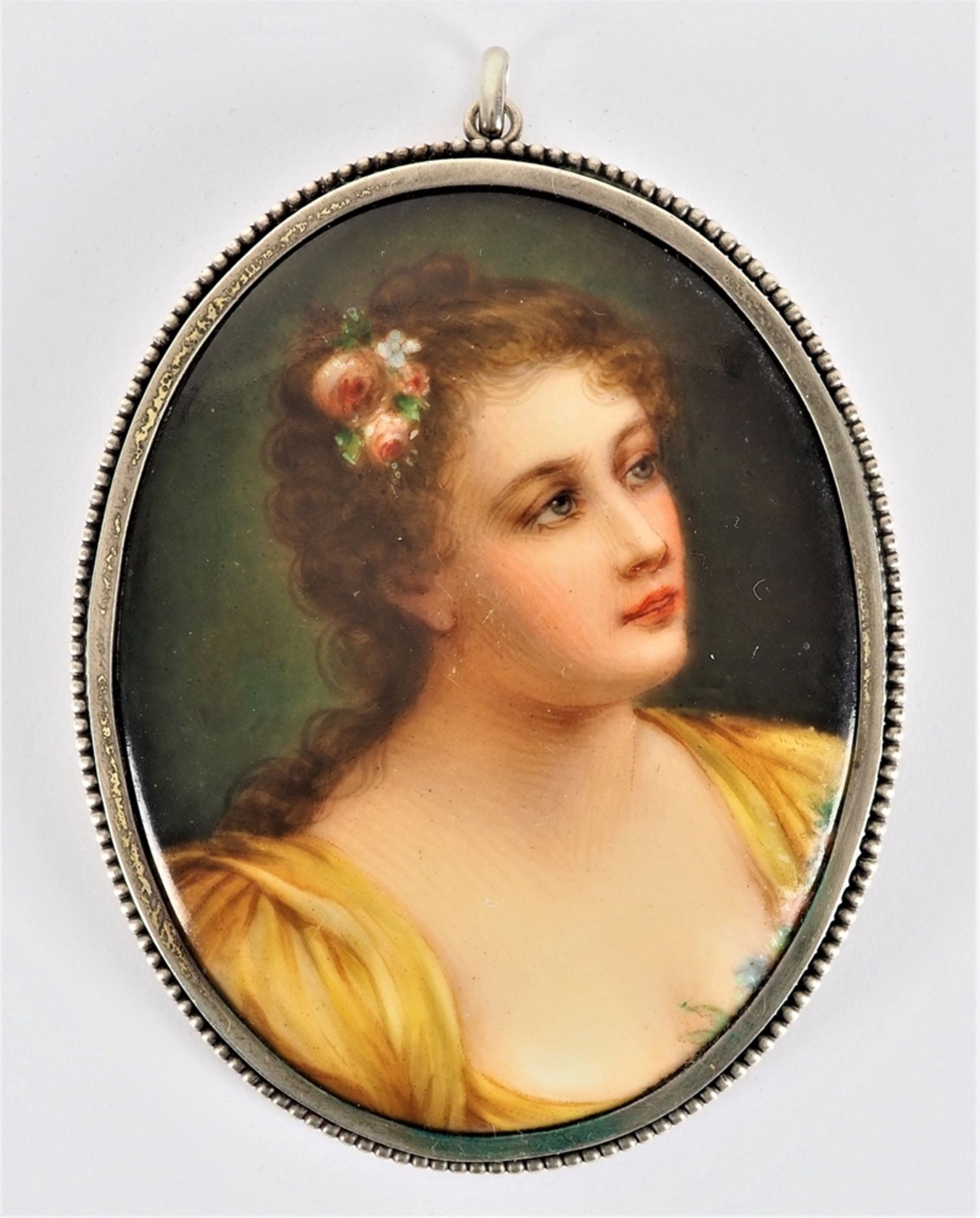 Antique porcelain pendant, 19th century