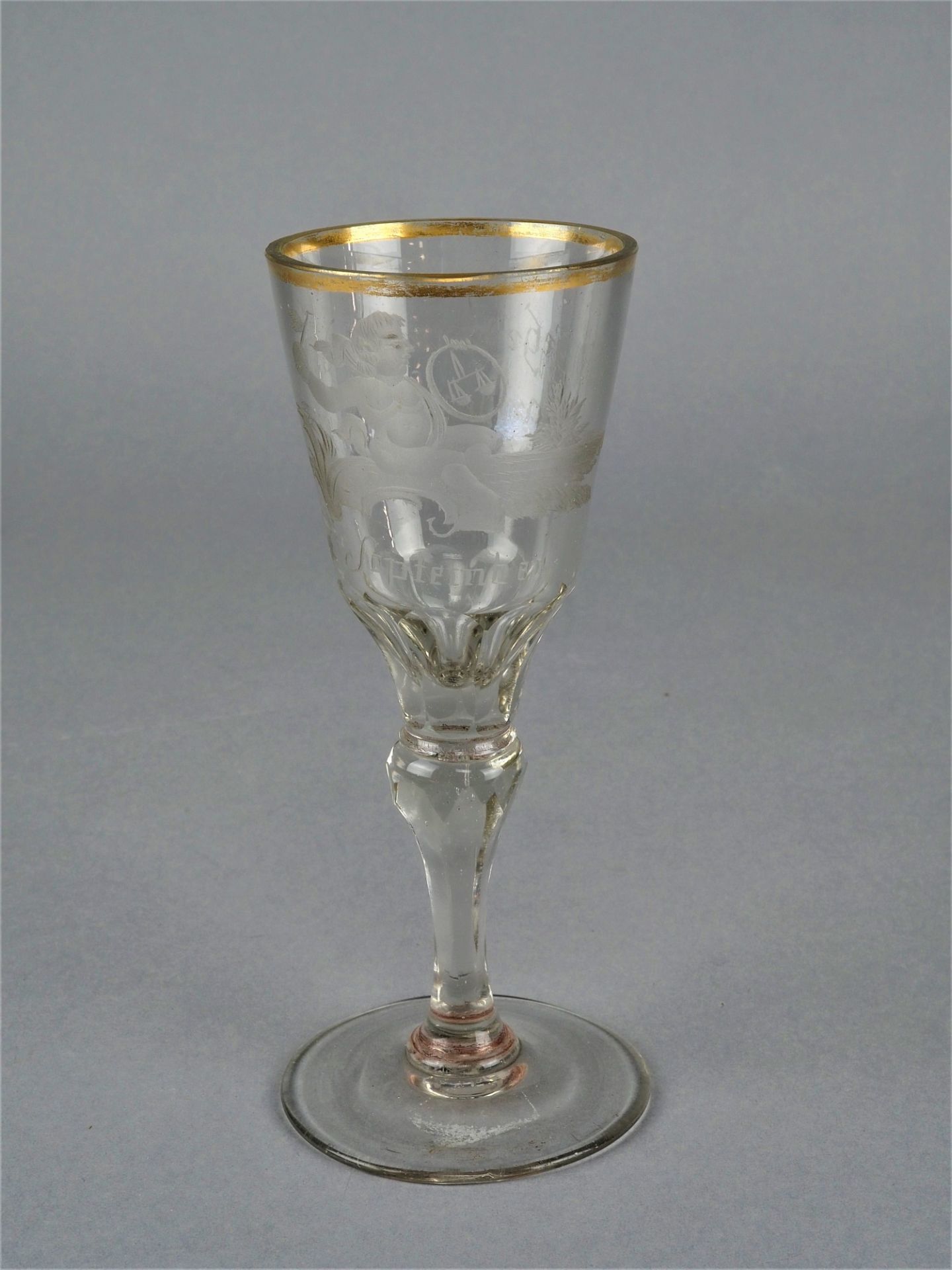 Geschenkglas, Böhmen, Anfang 19. Jh.