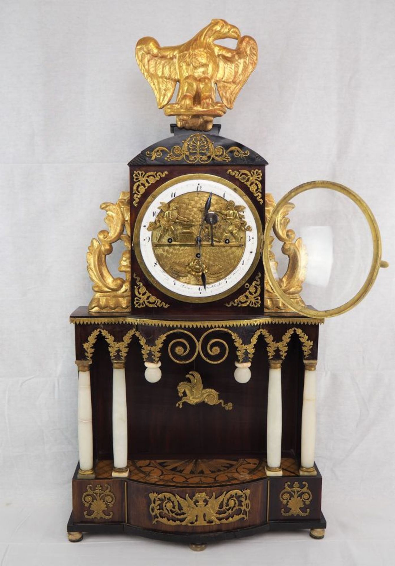 Viennese portal clock - house watch around 1820 - Image 3 of 9