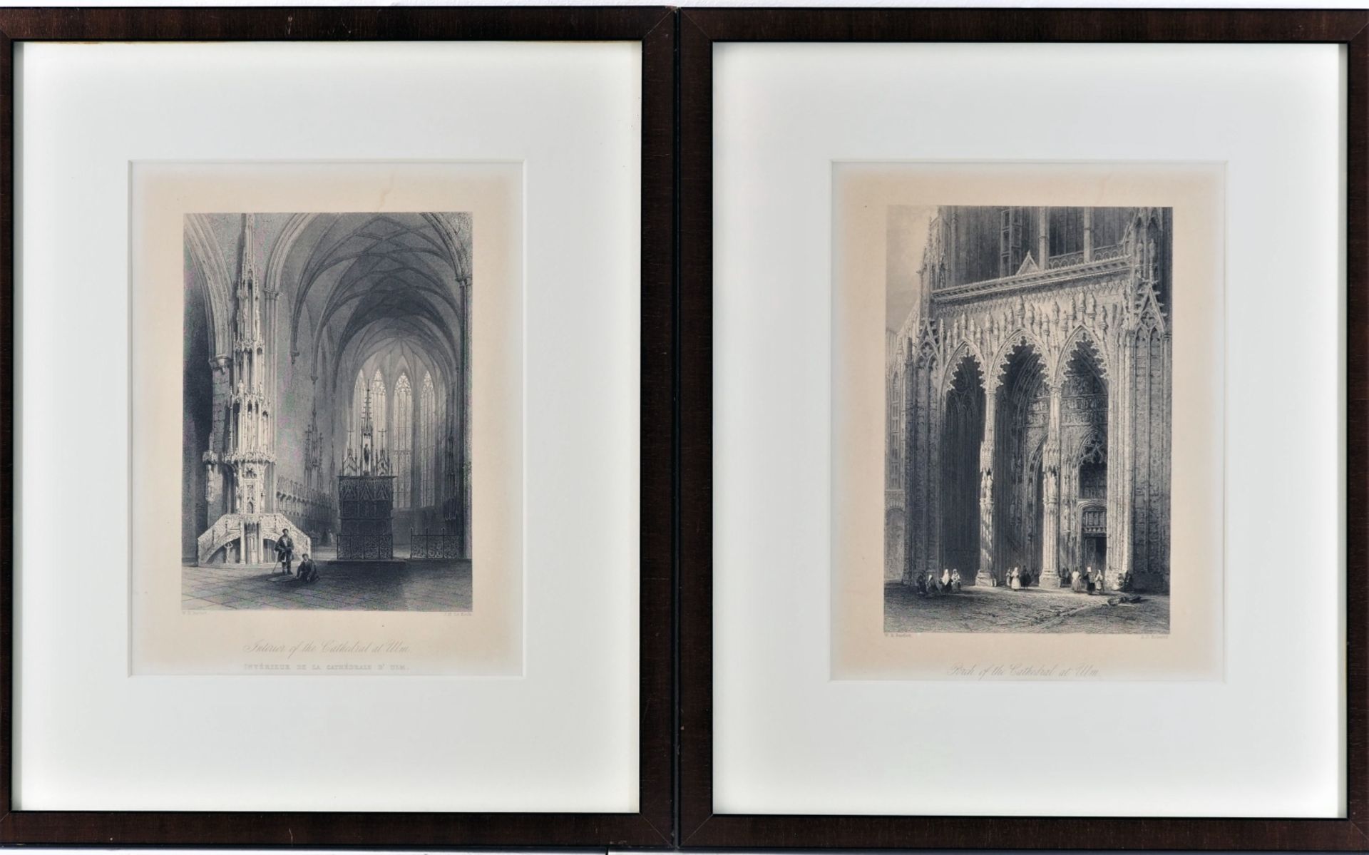 Set of engravings, Ulmer Münster, 2 pieces