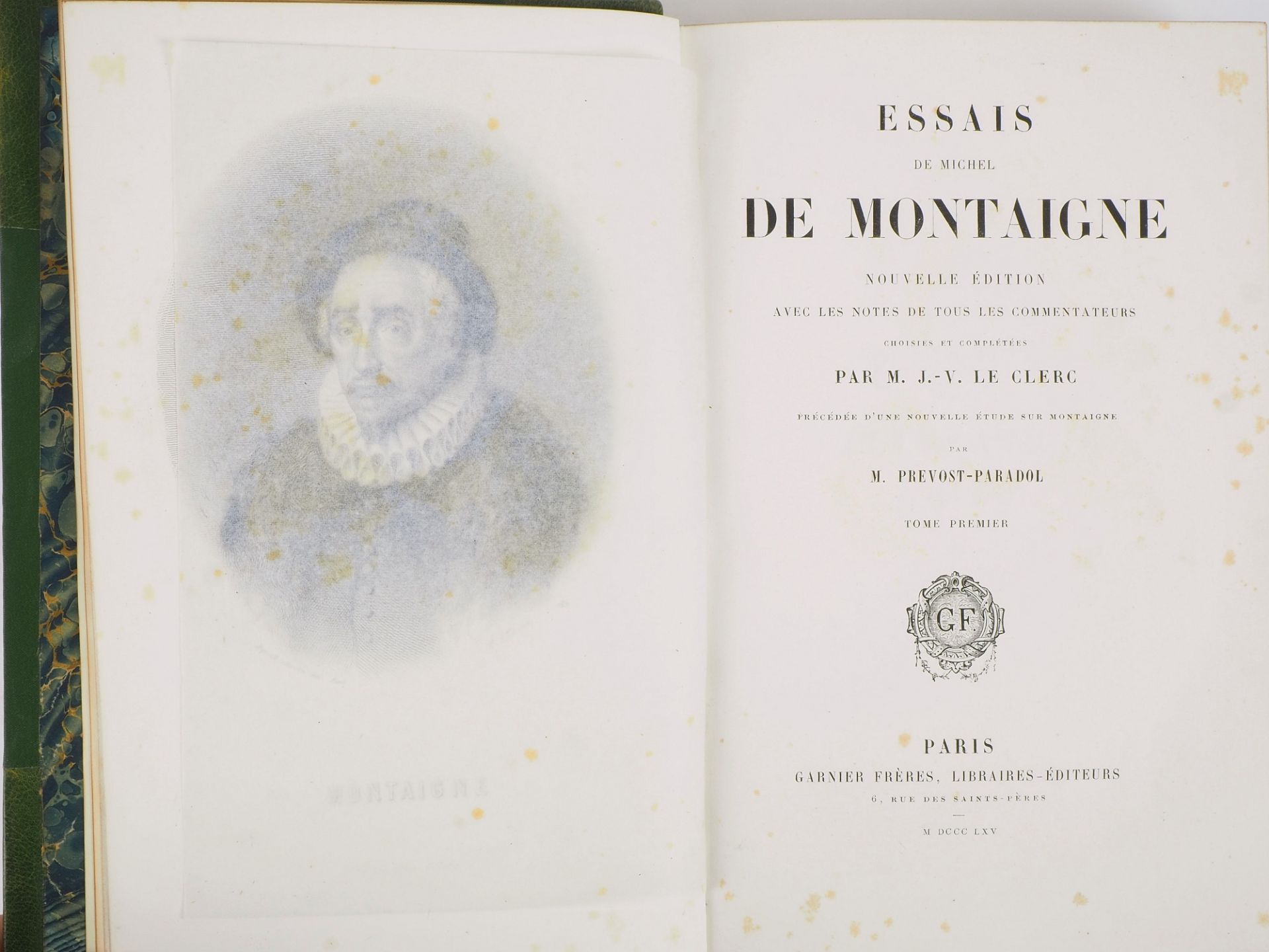 Michel de Montaigne - Essais, 2 volumes (of 4), 1865. - Image 2 of 3