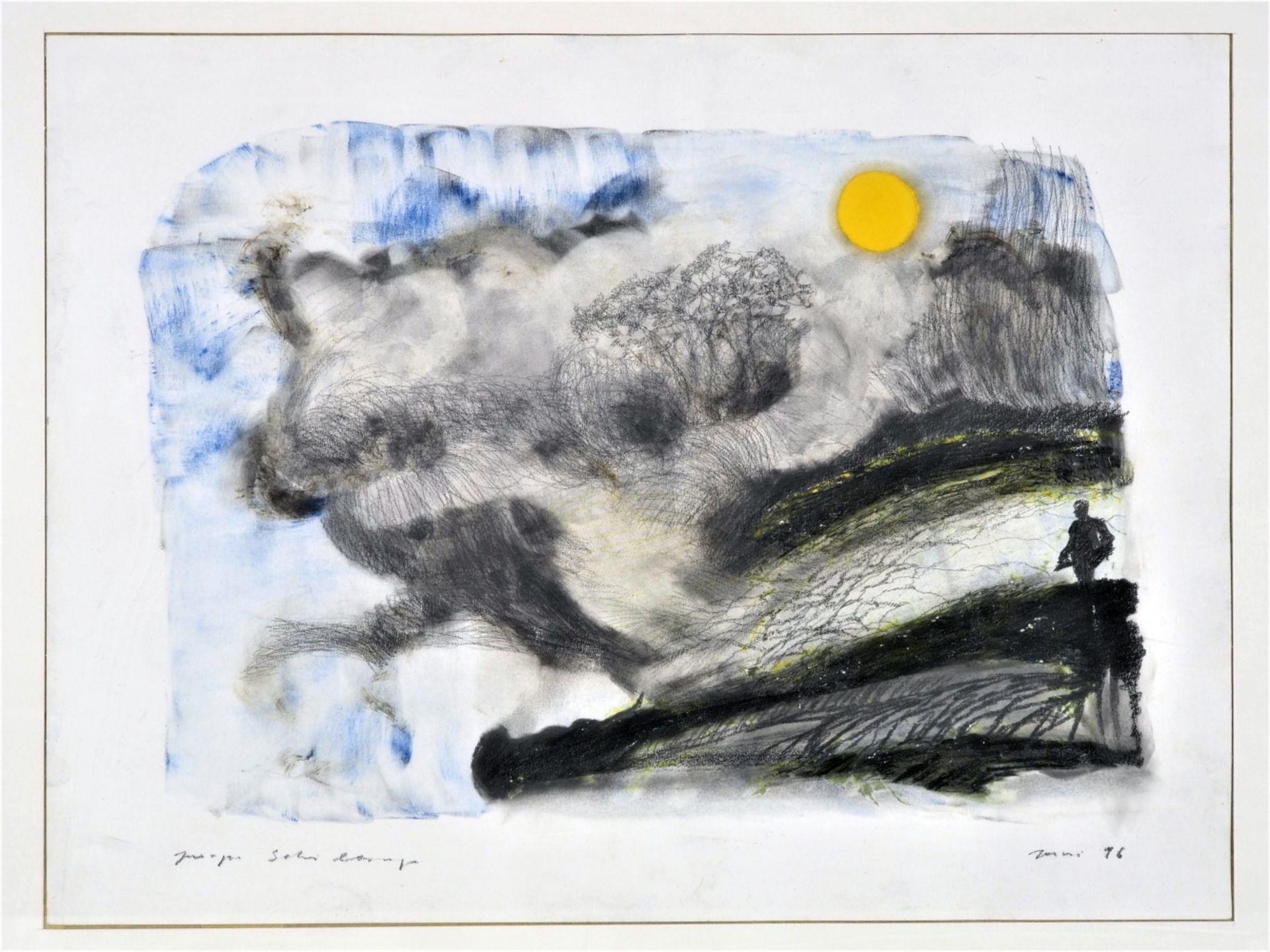 Abstracted landscape - illegibly signed, 1996