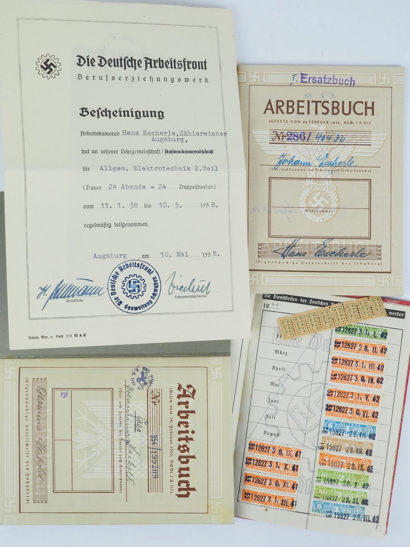 Konvolut Dokumente, Nationalsozialistisches Deutsches Reich - Bild 2 aus 2