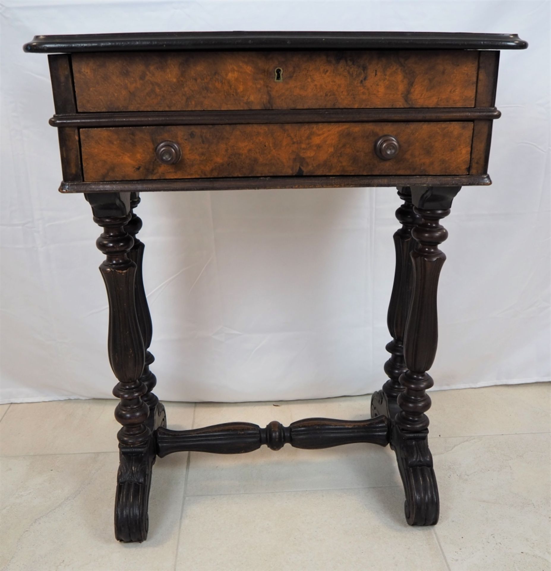 Wilhelminian style sewing table, around 1880 - Image 2 of 4