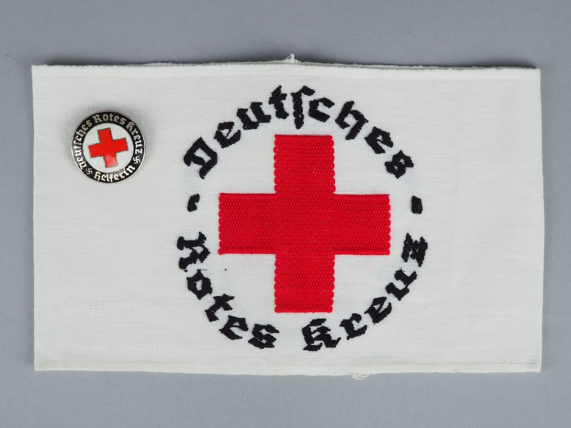 German Red Cross (DRK) armband and brooch, 40's