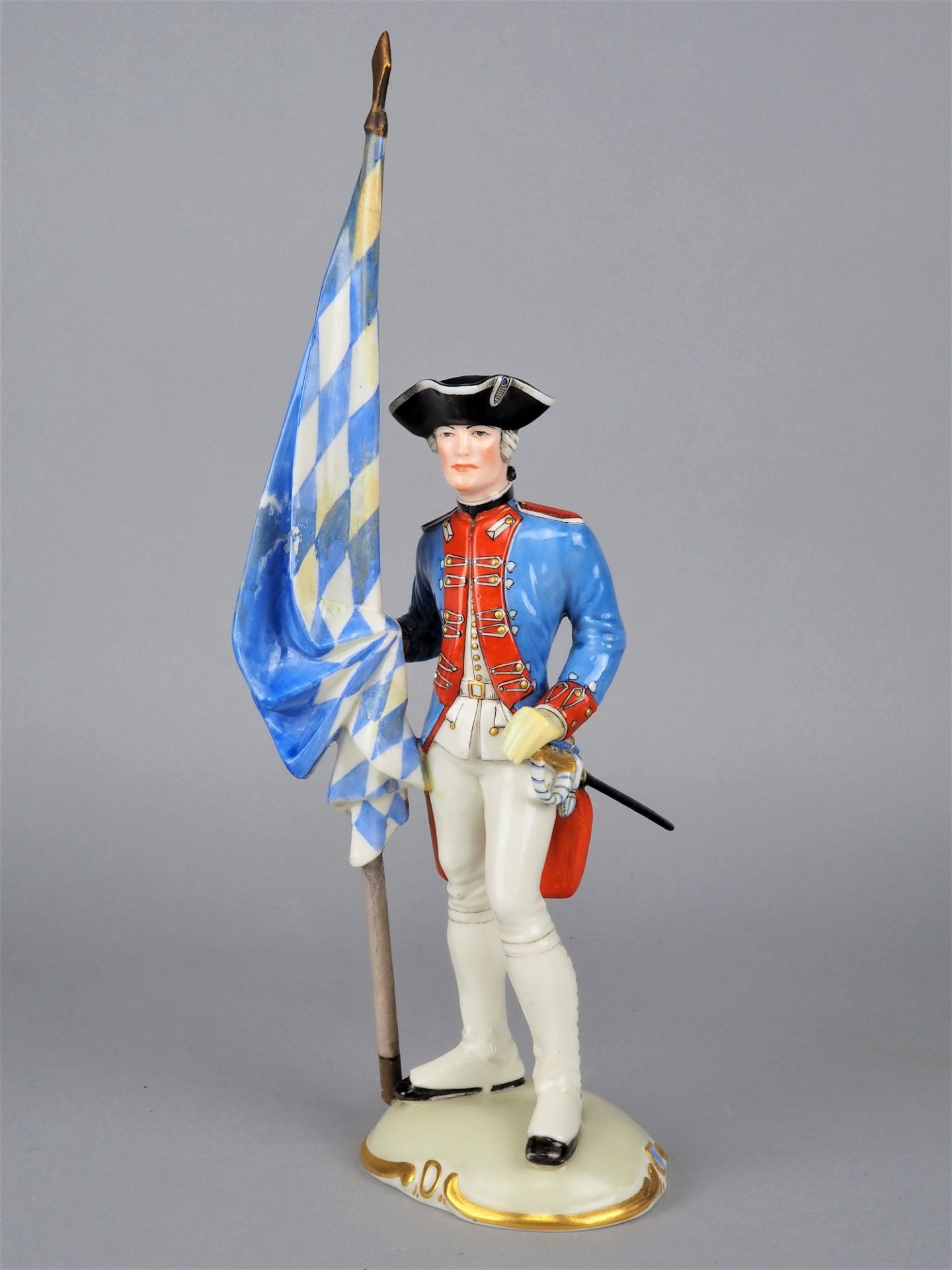 Nymphenburg Porcelain Manufactory: Bavarian Ensign 1st Infantry Regiment (1740-1790).